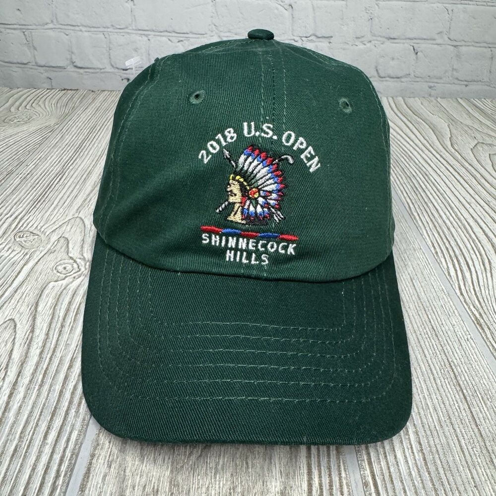 2018 U.S. Open Shinnecock Hills Hat Adj Strapback Green Logo Golf Southampton NY